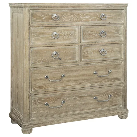 Rustic Tall Chest with 7 Drawers